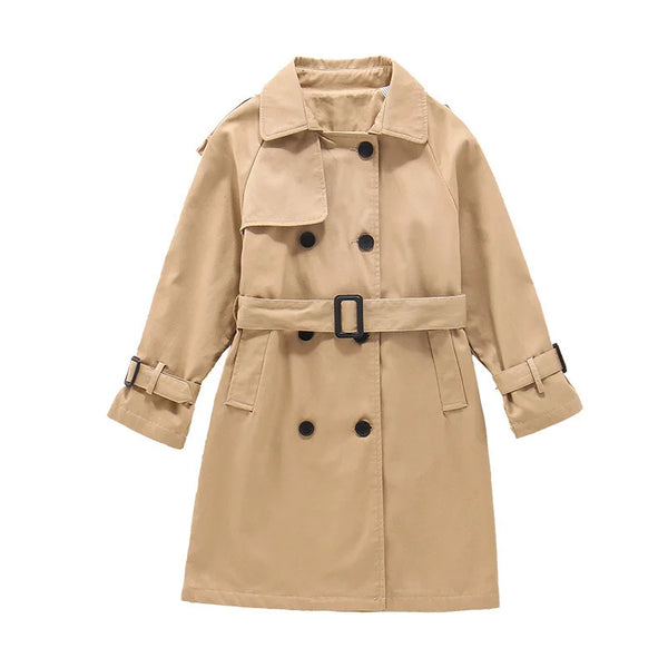 4-13 Years Teen Girls Coat England Style معطف للفتيات من عمر 4 إلى 13 عامًا على الطراز الإنجليزي