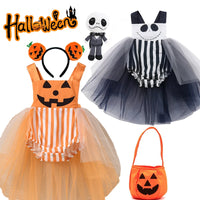 2024 Girls Boys Romper Nightmare Cosplay Costumes Baby Newborn Jack Pumpkin Cosplay Jumpsuit Infant Romper Outfit