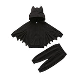 Toddler Kids Baby Boys Sets Bat Hooded Long Sleeve طقم الأولاد الصغار شكل خفاش بأكمام طويلة وغطاء للرأس