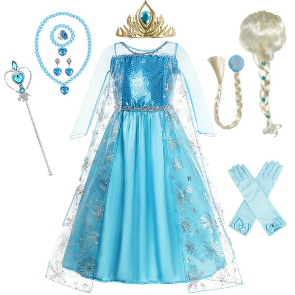 Elsa Costume Snow Queen Dress